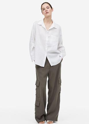 Лляна стильна сорочка h&m