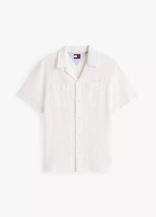 Рубашка tommy jeans waffle knit camp shirt m
