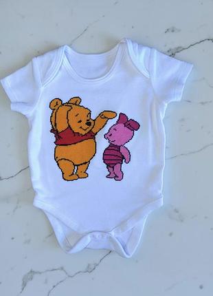 Боди детский mothercare 3-6 мес. с вышивкой