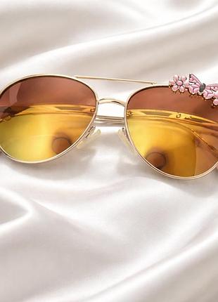 Дитячі сонцезахисні окуляри h&m авіатори з декором метелик uv400