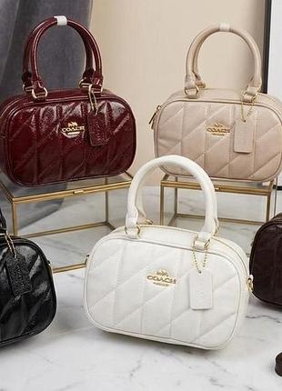Женская сумка coach, сумка коач, сумка на плечо, сумка через плечо, кросс боди, сумка бочонок