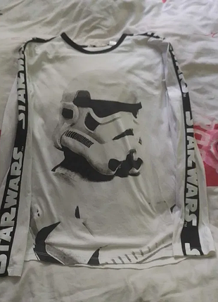 Белый лонгслив star wars