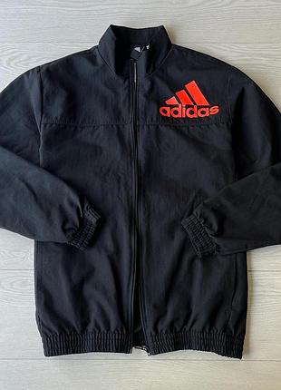 Вітровка олімпійка adidas чорна 3