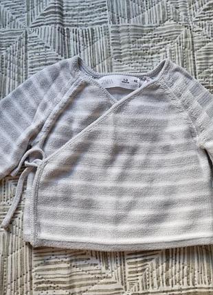 Кофточка на завязках zara. розмір: 1-3 міс.