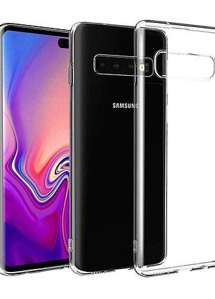 Прозрачный силиконовый чехол на samsung galaxy s10 plus