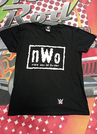 Футболка с логотипом nwo (new world order),wwe.