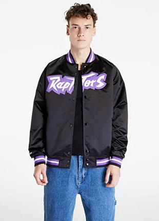 Куртка mitchell & ness nba toronto raptors lightweight satin jacket
black