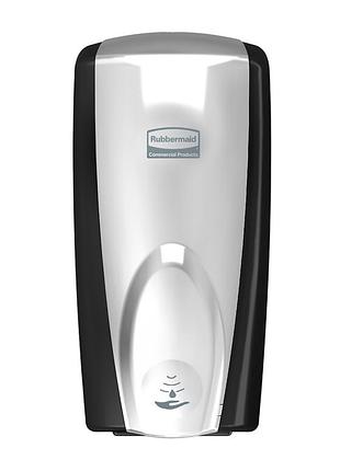 Автоматический дозатор мыла rubbermaid autofoam 1100 мл, бесконтактный, настенный, 0,4 мл доза, черный/хром