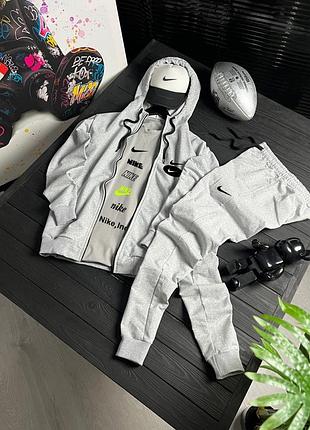 4в1 чоловічий спортивний демісезонний костюм комплект nike з принтом