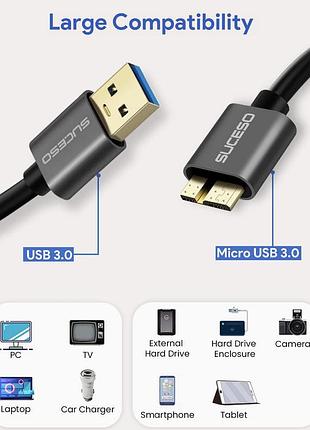 Кабель suceso micro usb 3