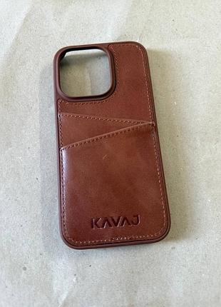 Шкіряний чохол kavaj для iphone 14 pro