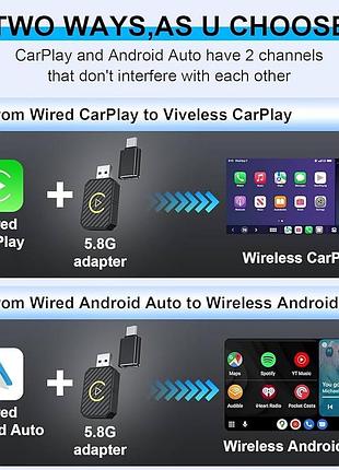 Мини-адаптер беспроводной связи android auto и беспроводной адаптер carplay