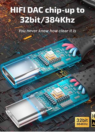 Адаптер и зарядное устройство usb c - jack 2 в 1