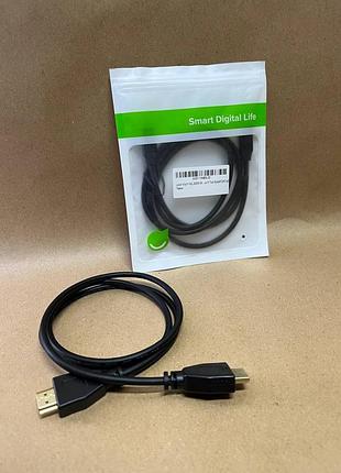 Кабель hdmi 2.0 4k 3d 1м black