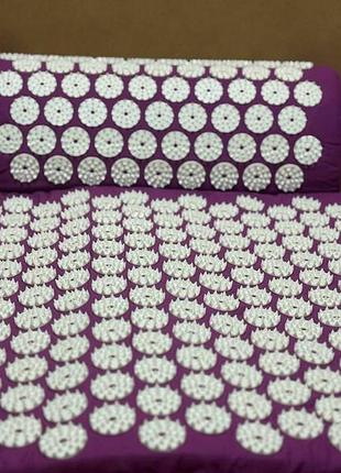 Массажный ортопедический коврик acupressure mat с подушкой ,65х41