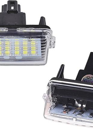 Led підсвітка номерного знака yctze для citroën c3 (2002–2009), 18 led, ліва та права, комплект 2 шт