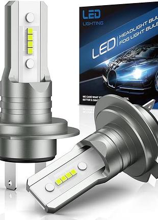 Светодиодные led лампы h7 shinyy 16000lm 6300k canbus, без вентилятора, 2 шт
