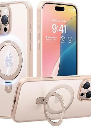 Чехол torras magnetic ostand для iphone 16 pro, [протестирован на падение военного класса] совместим с magsafe
