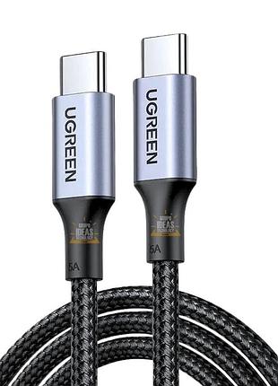Кабель ugreen 100 вт usb-c — usb-c, 1 м