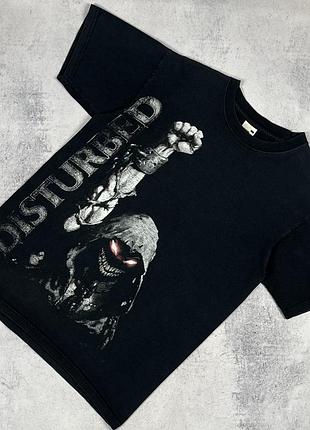 Disturbed мерч рок гурту чоловіча футболка розмір s чорна