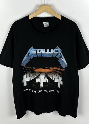 Vintage metallica чоловіча футболка рок гурту металіка чорна розмір l