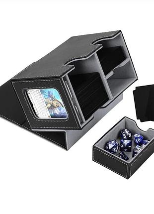 Коробка для колоди mtg для дисплея commander з лотком для кубиків