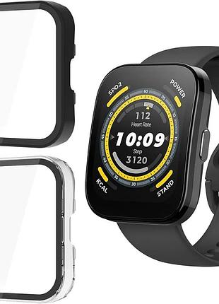 2 чохли для годинника huami amazfit bip 5 із загартованого скла, захисний бампер для годинника