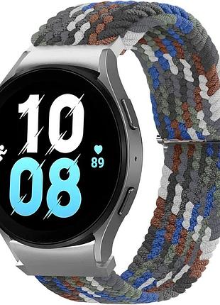 Ремінець сумісний з samsung galaxy watch 20mm, еластичний плетений нейлоновий ремінець