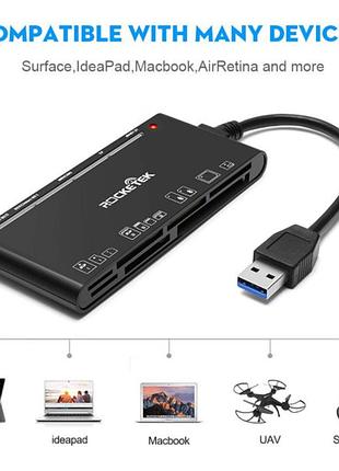 Кардридер usb 3.0 rocketek rt-cr7 7 в 1 (dt)