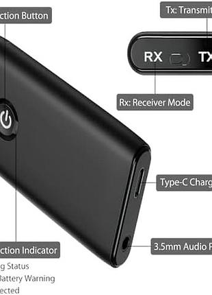 Bluetooth-аудіоадаптер briskore 2 в 1 6