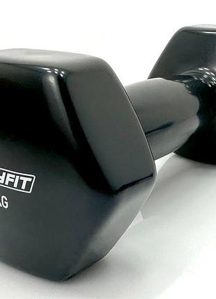 Гантель вінілова easyfit 3 кг (1 шт.) чорна для фітнесу (ef0030bk)