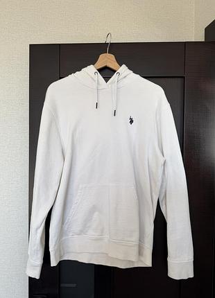 Світшот утеплений білий чоловічий u.s.polo assn.