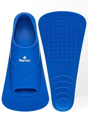 Ласты короткие для бассейна renvo bustelo размер 36-38 синий для тренировки в бассейне(sf110-04 36-38)