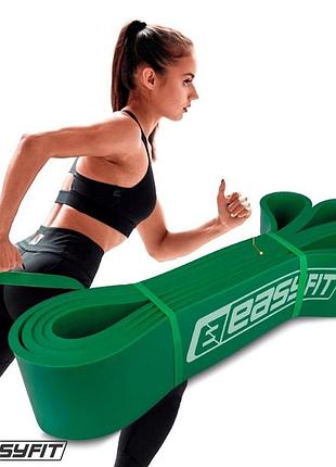 Резина для тренировок easyfit 19-65 кг зеленая фитнес петля для подтягиваний и зала