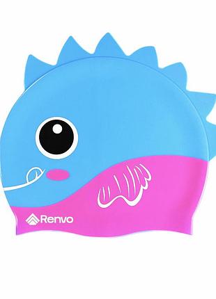 Шапочка для плавания детская renvo sentani jr на 6-12 лет голубой для бассейна (1sc300-56)
