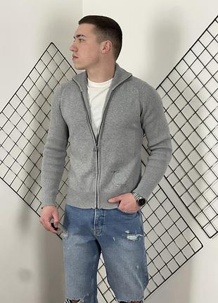 Сірий зіппер g star raw на змійці кофта джемпер