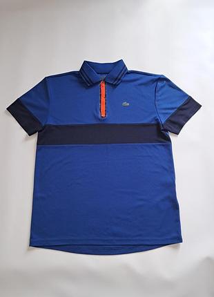 Мужское синее поло lacoste sport