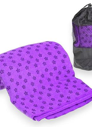 Полотенце для спорта easyfit yoga mat towel 183×63 см фиолетовый (ef-1933-v)