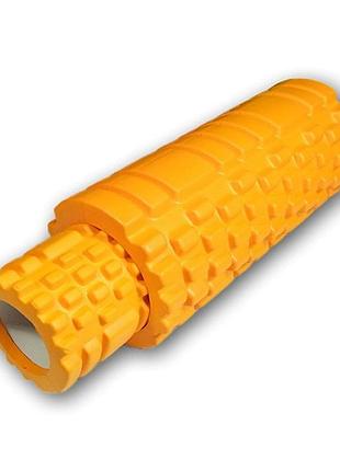 Ролик для массажа easyfit eva оранжевый 33×14 см для массажа спины йоги и реабилитации (ef-7737s-5)
