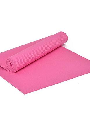 Коврик для йоги easyfit pvc 173×61×0.6 см антискользящий розовый ef-1918-p