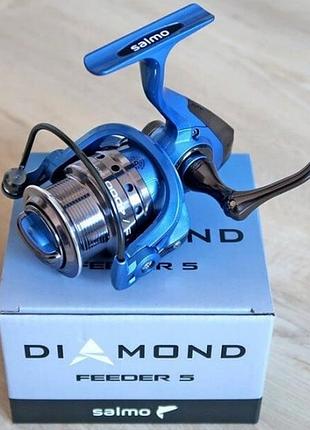 Фидерная катушка salmo diamond feeder 5 6000fd 4+1bb, 4.7:1 передний фрикцион, силовая катушка для фидера