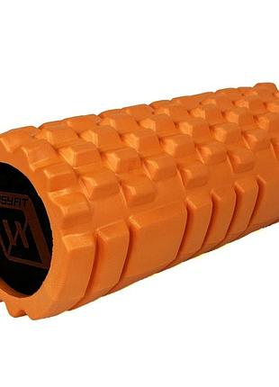 Ролик для массажа easyfit eva оранжевый 33×14 см для массажа спины йоги и реабилитации (ef-2050-or)