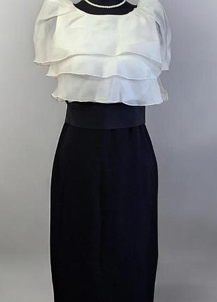 Платье женское max mara черно-белое, шелк/ацетат
