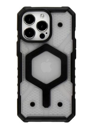 Чохол tpu+pc armorhex magnetic case для iphone 14 pro max transparent black