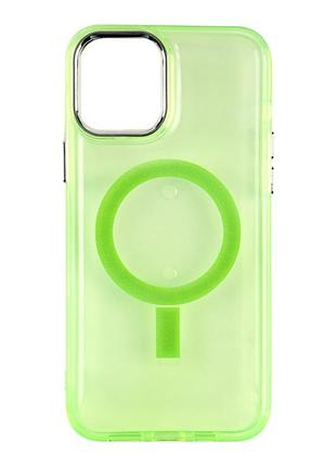 Чохол tpu lollipop with magsafe для iphone 12 pro max light green