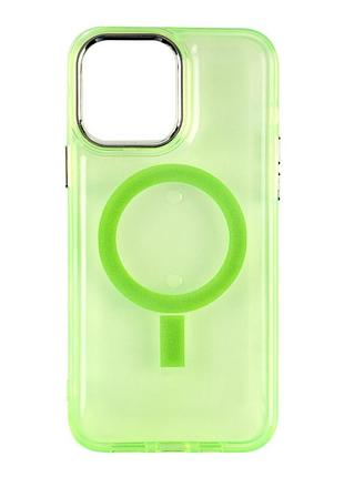 Чохол tpu lollipop with magsafe для iphone 14 pro max light green