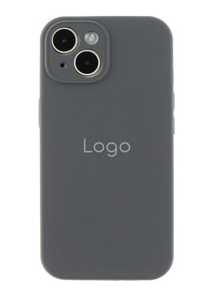 Чохол silicone case full size with frame для iphone 15 15.dark grey