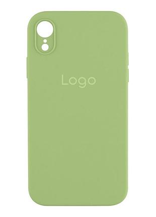 Чохол silicone case square full camera для iphone xr 01.mint