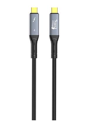 Кабель usb ldnio tc11c usb4.0/thunderbolt 4/40gbps/240w/8k@60hz type-c to type-c черный