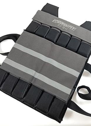 Жилет для обтяження easyfit armor ef-wtv 18 кг регульований від 0.5кг до 18кг для фітнесу й кросфіту